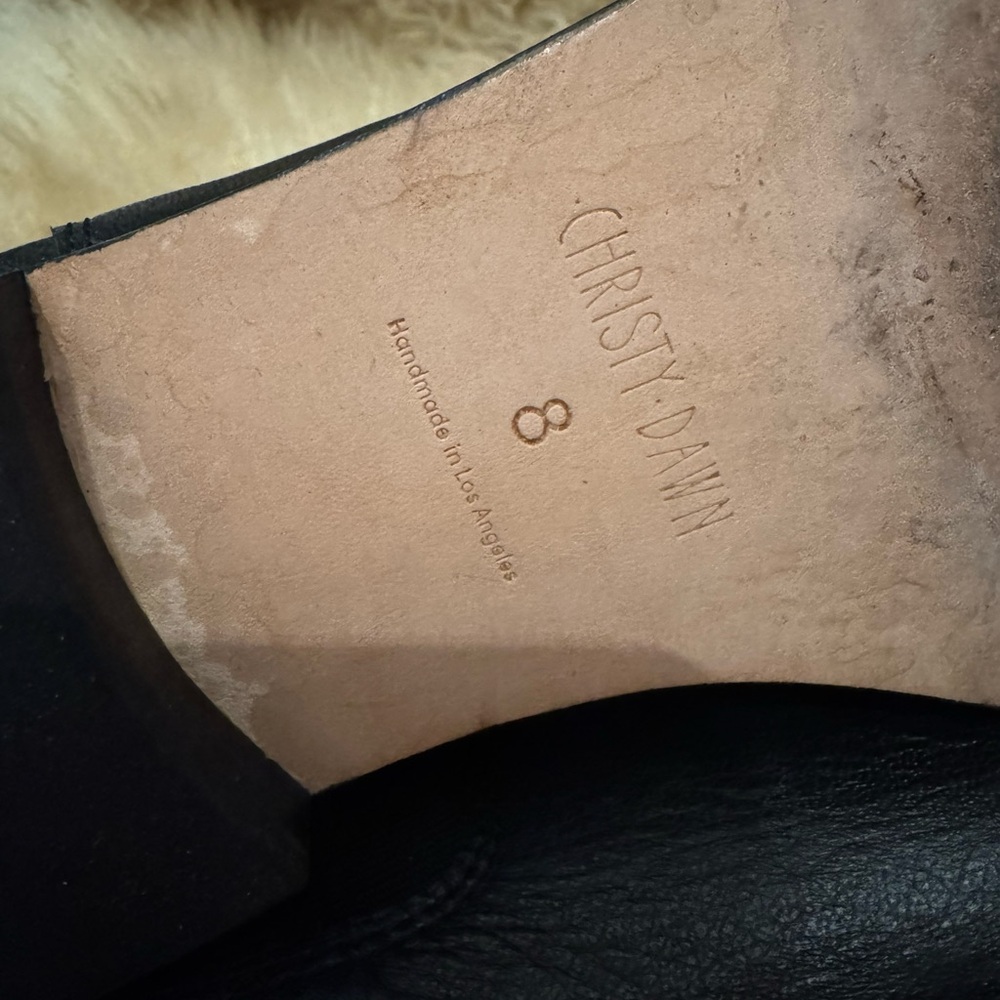 Christy Dawn Real Leather Black Ankle Chelsea Boots Booties - Picture 8 of 10